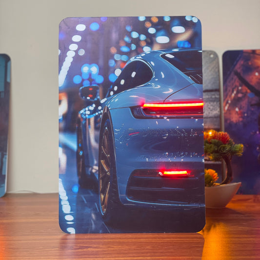 Sleek Car Tail Light Poster: " Neon Nights